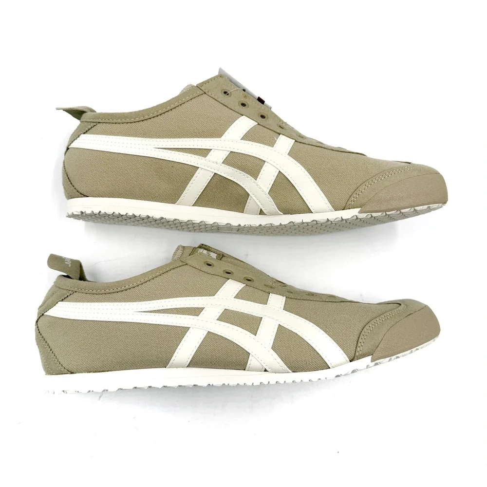 Onitsuka Tiger Mexico 66 Slip-On Sneakers Wood Crepe Cream Canvas Mens 12